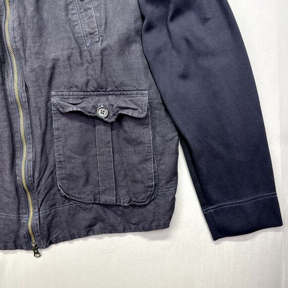 Banana Republic Jacket Mens Size XL‎ Black Pocket Outdoors Zip Coat - Picture 4 of 16